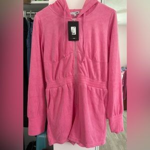 Fashion Nova terry cloth pink romper